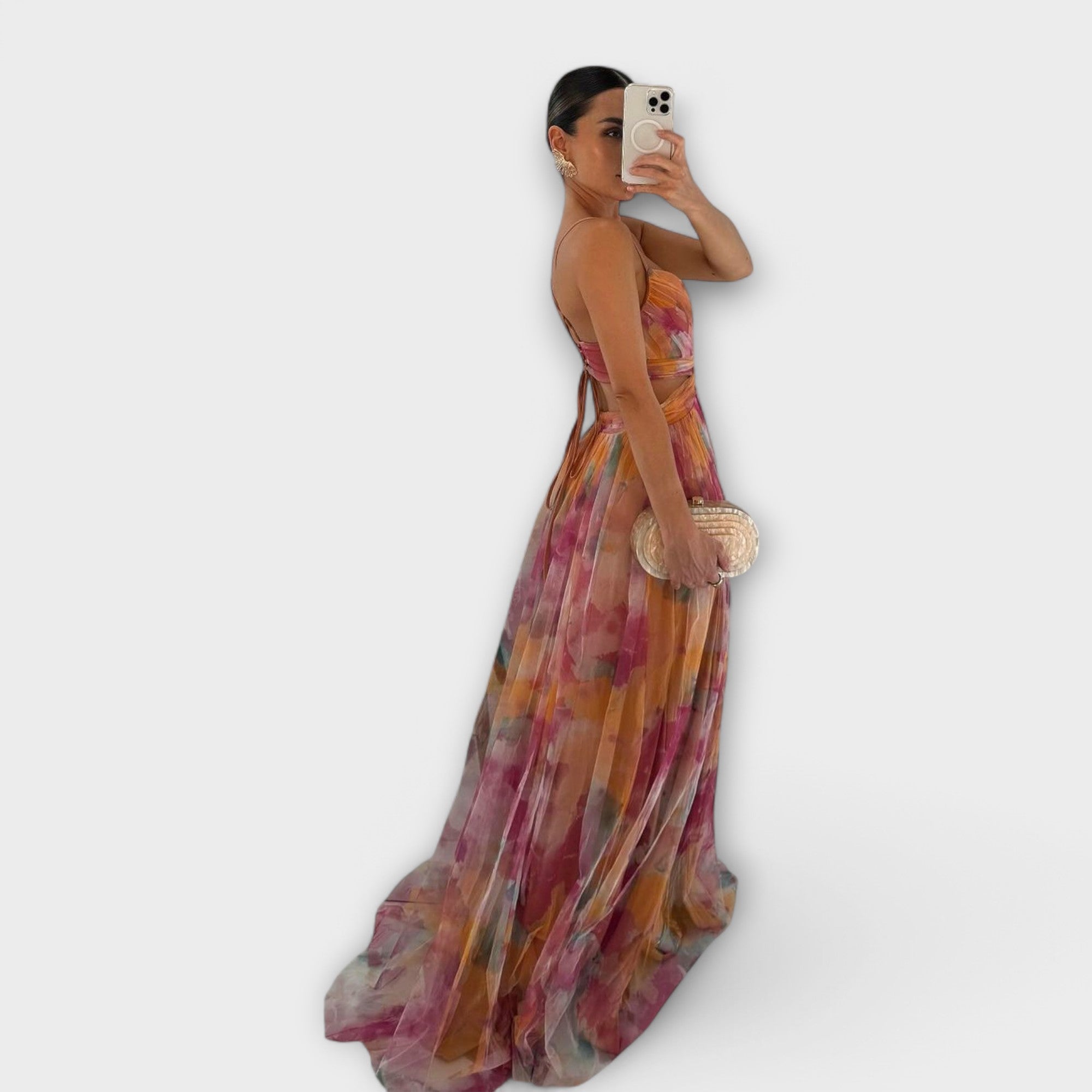 Annai Mesh Maxikleid - Elegantní a zvýrazňující postavu