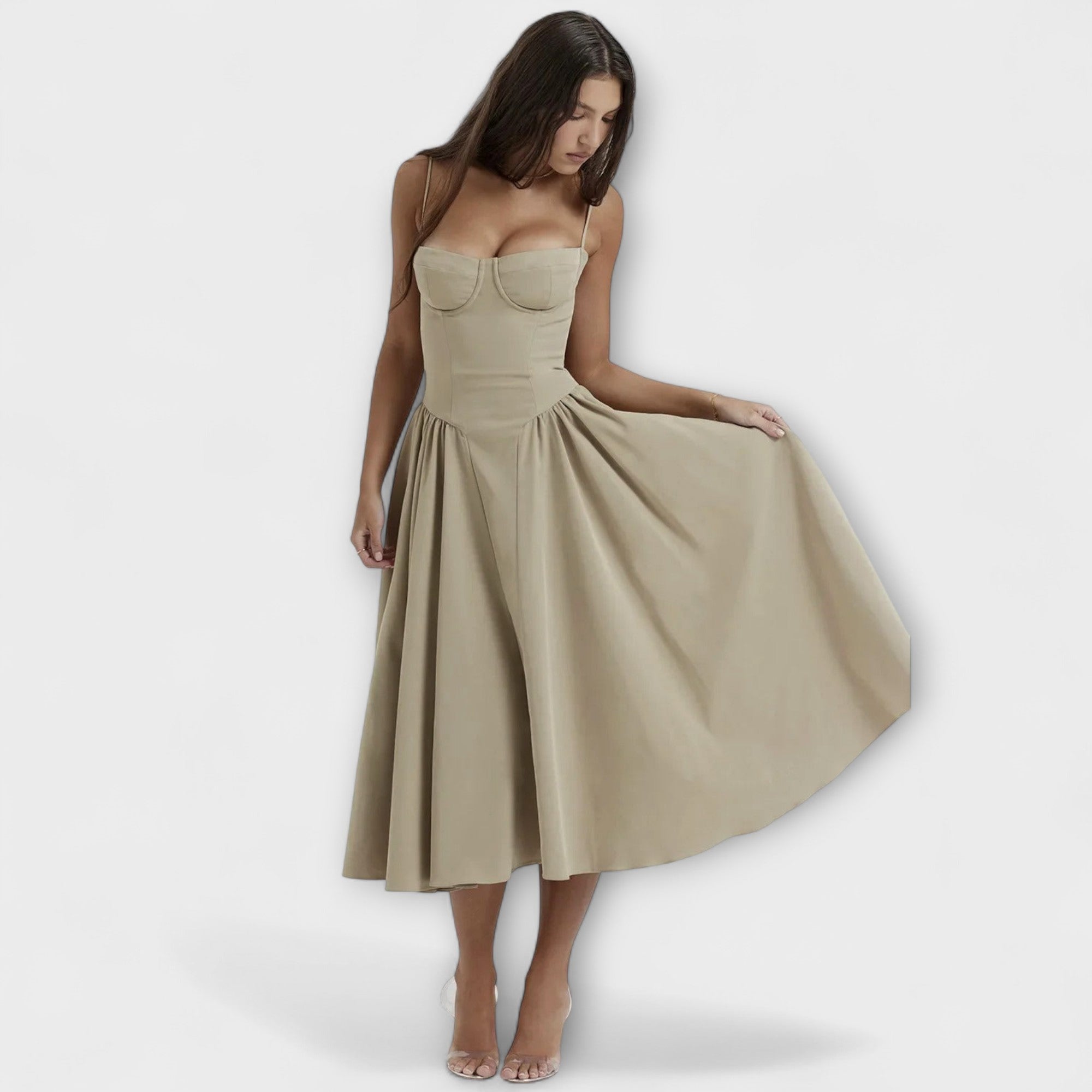 Rosalie - Elegantní Bezramenné Korzetové Šaty