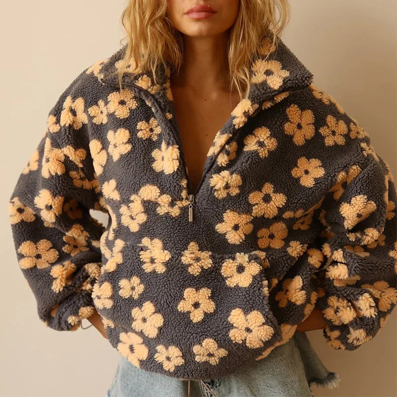 Olga | Bloom fleece svetr