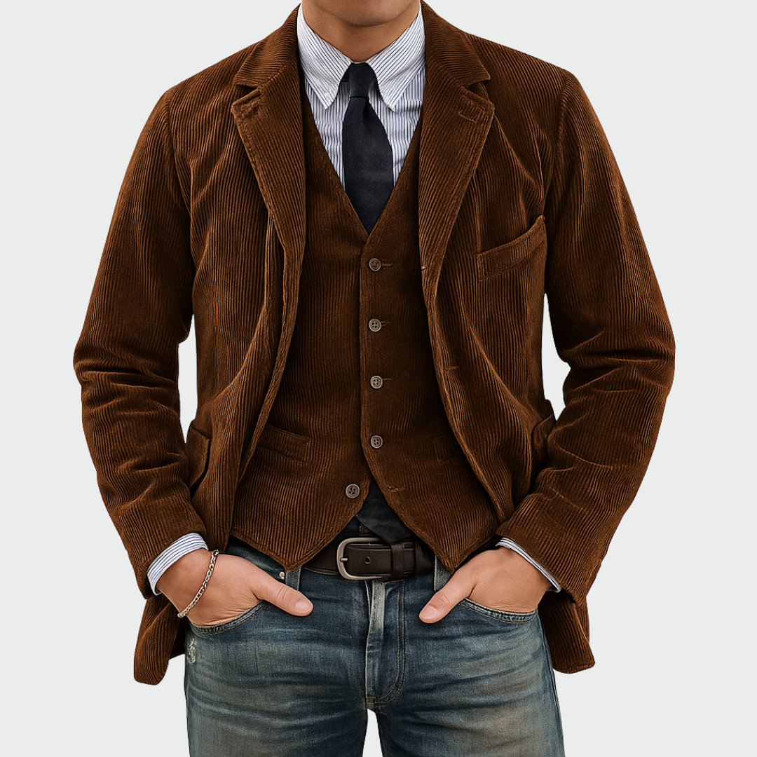 Tommy | 2-dílná sada: Blazer a Vesta z Veluru