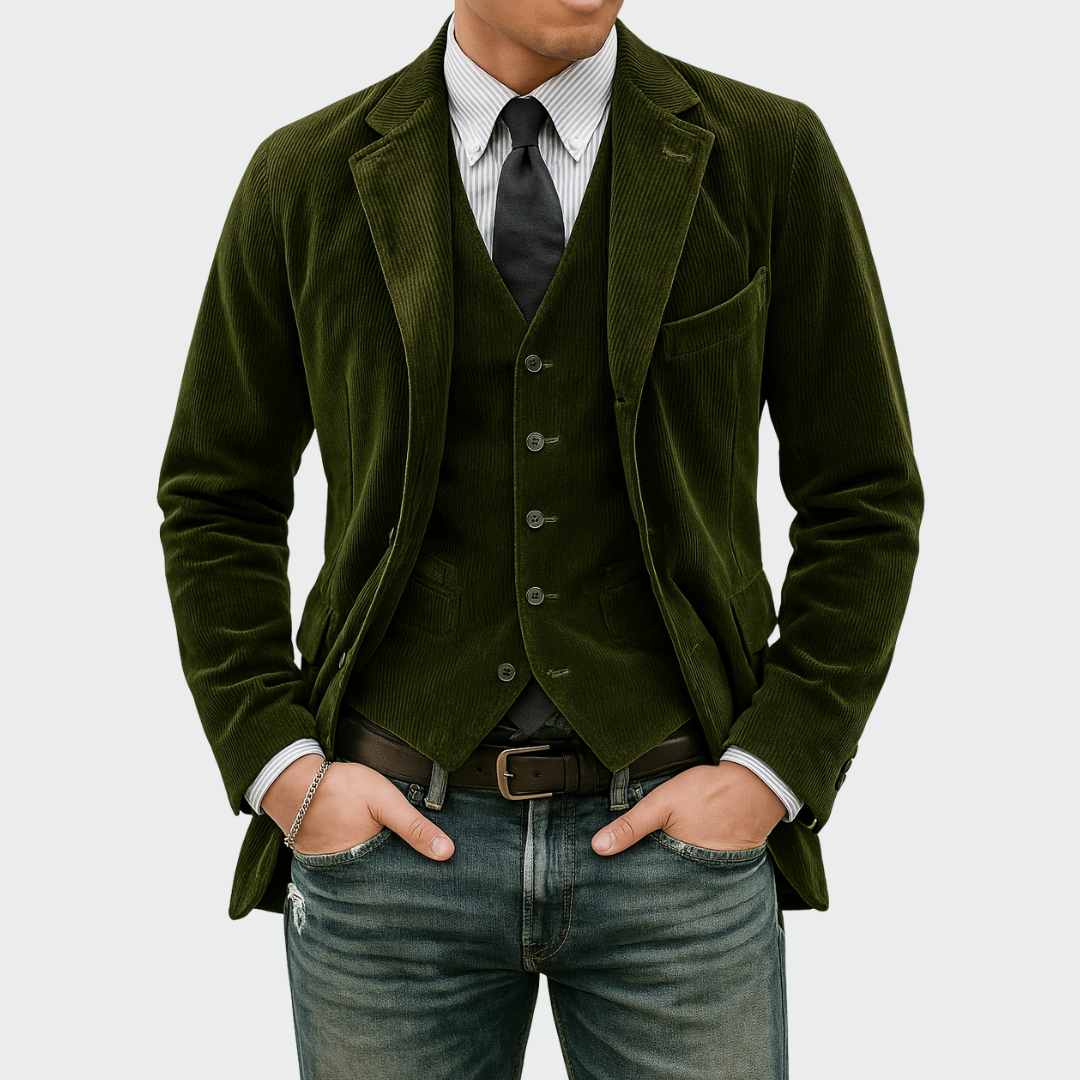 Tommy | 2-dílná sada: Blazer a Vesta z Veluru