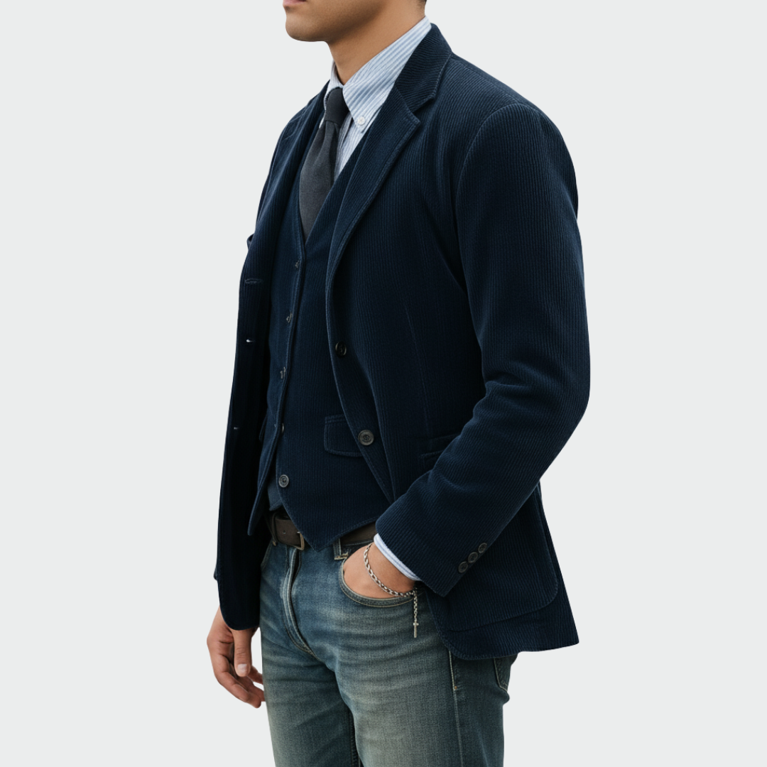 Tommy | 2-dílná sada: Blazer a Vesta z Veluru