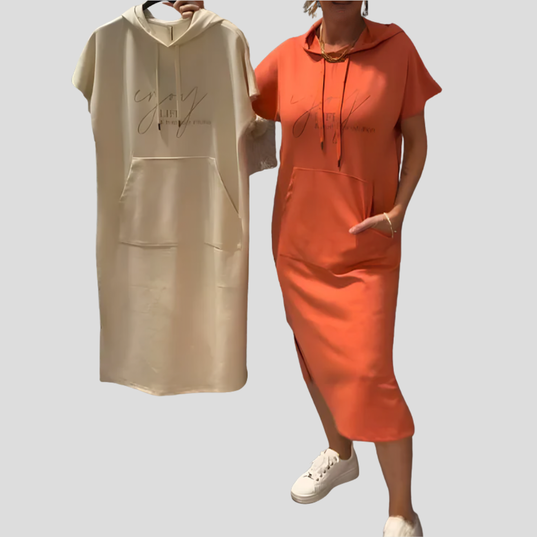 Viva – Pohodlné mikinové šaty s kapucí