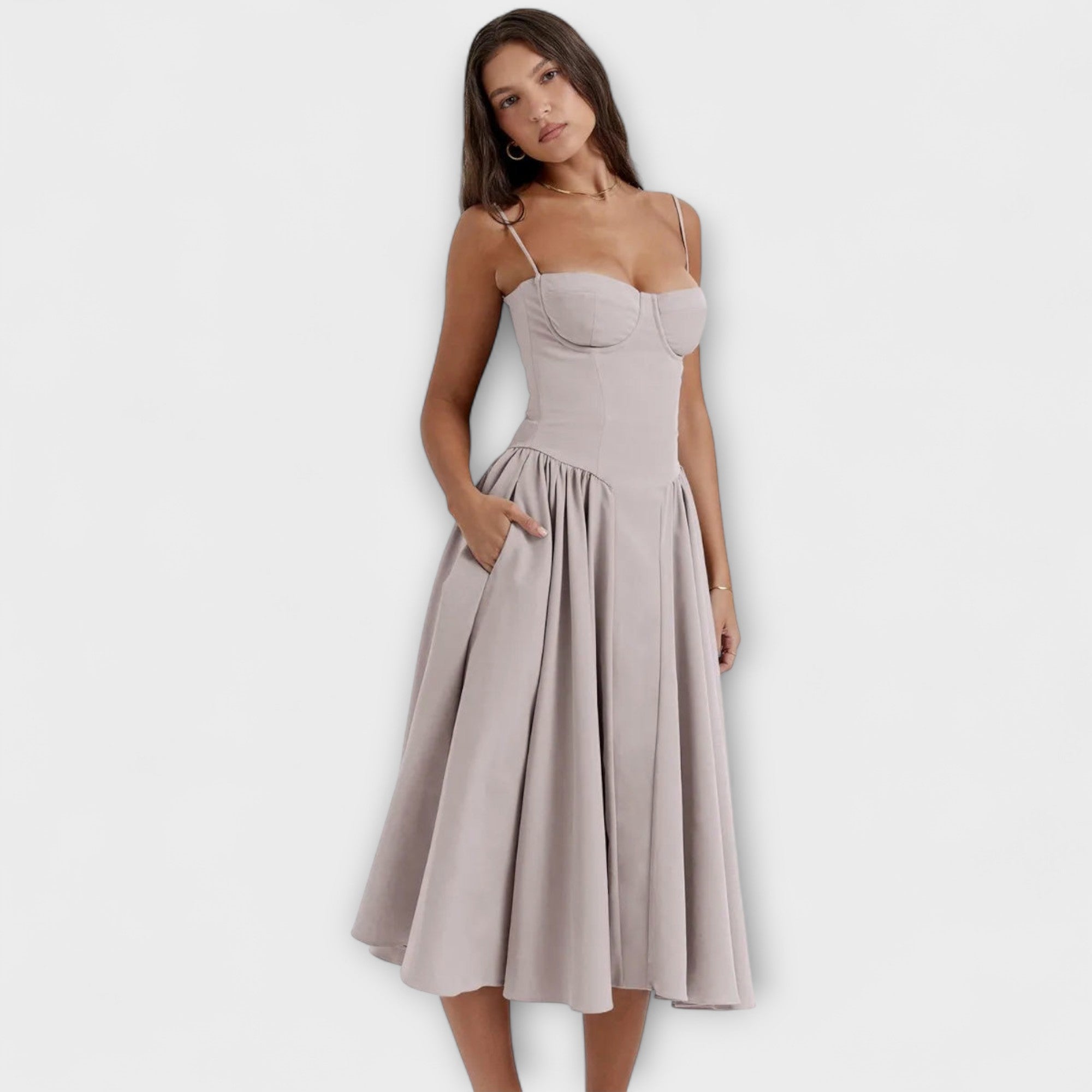 Rosalie - Elegantní Bezramenné Korzetové Šaty