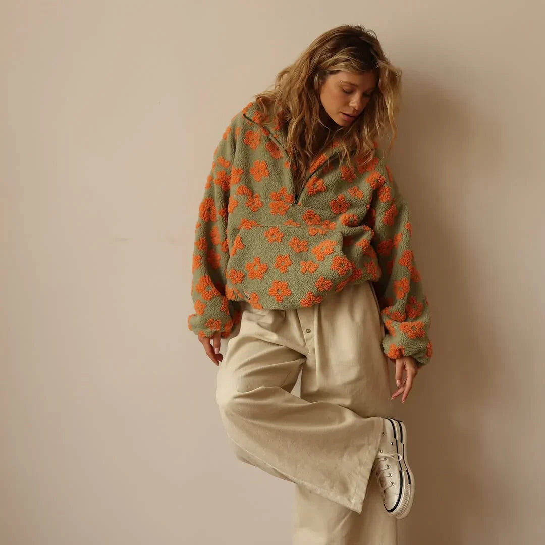 Olga | Bloom fleece svetr